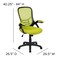 Flash Furniture Office Chair, Mesh, Green HL-0016-1-BK-GN-GG - alternate 9